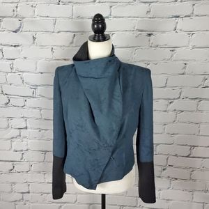 Helmut Lang Leather And Jacquard Jacket